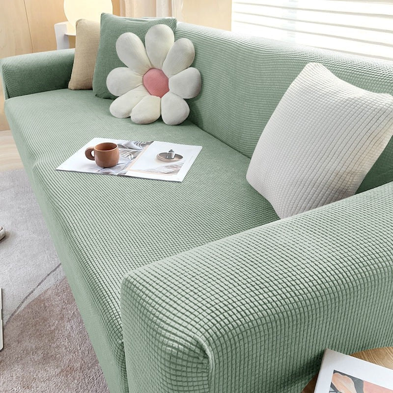 Versatile Elastic Sofa Protector – Washable Furniture Shield