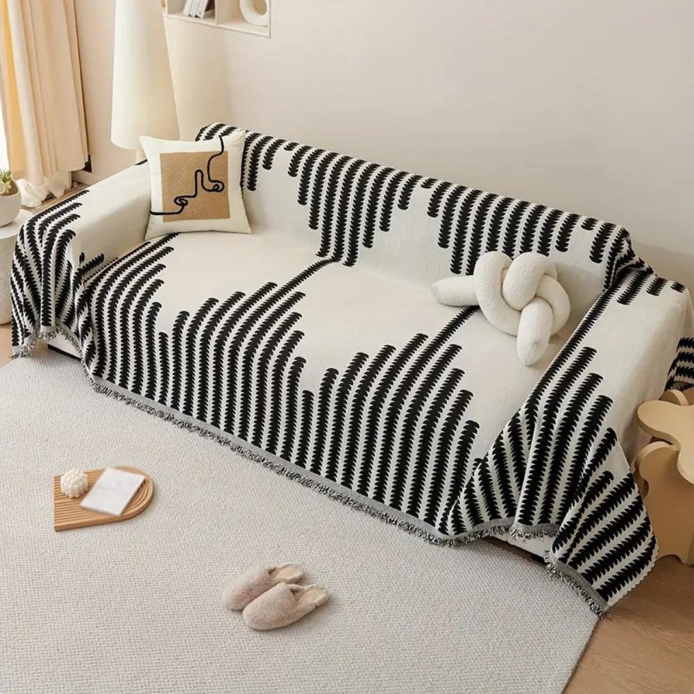 Ultimate Sofa Shield: Soft Chenille Cover with Non-Slip Backing