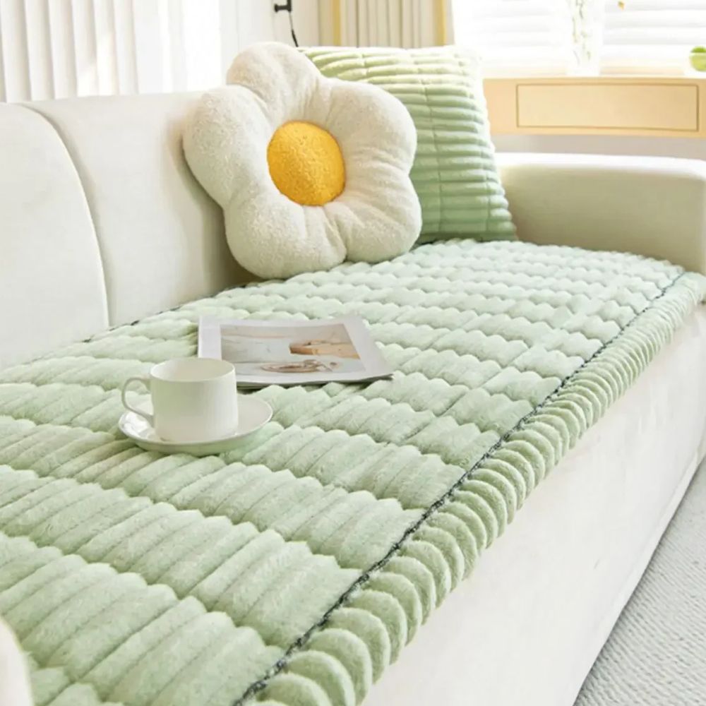 Luxurious Sofa Shield: Plush, Non-Slip, Easy Care Protector