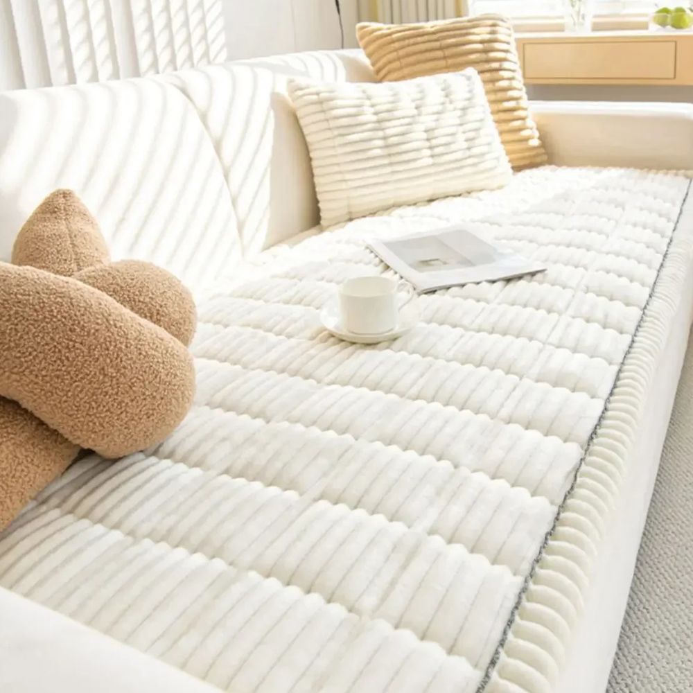Luxurious Sofa Shield: Plush, Non-Slip, Easy Care Protector