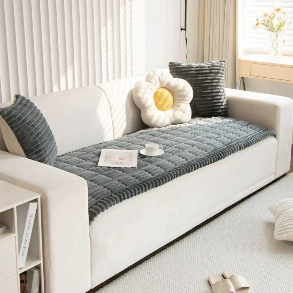 Luxurious Sofa Shield: Plush, Non-Slip, Easy Care Protector