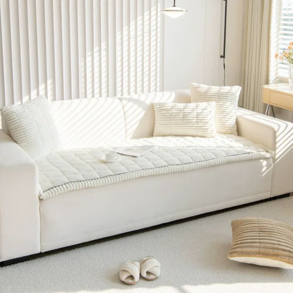 Luxurious Sofa Shield: Plush, Non-Slip, Easy Care Protector