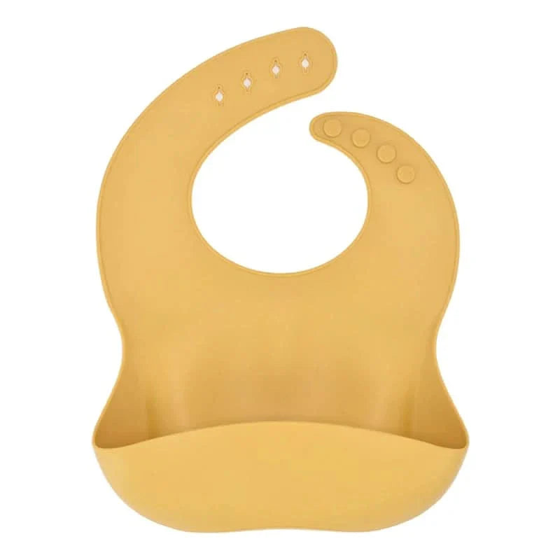 Soft Silicone Baby Bib with Adjustable Fit for Easy, Mess-Free Feeding