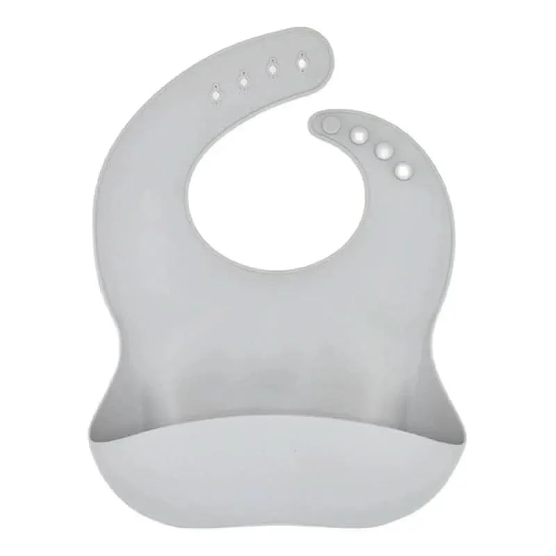 Soft Silicone Baby Bib with Adjustable Fit for Easy, Mess-Free Feeding