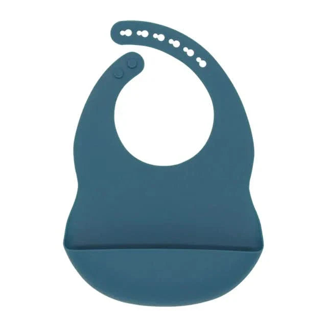Soft Silicone Baby Bib with Adjustable Fit for Easy, Mess-Free Feeding
