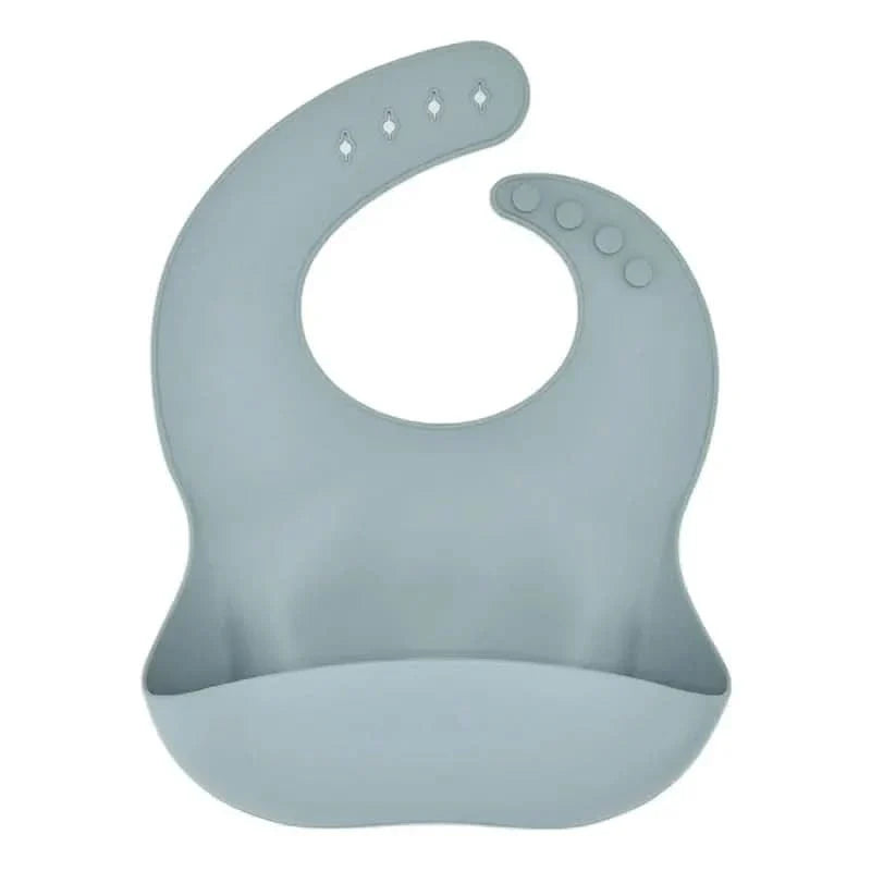 Soft Silicone Baby Bib with Adjustable Fit for Easy, Mess-Free Feeding