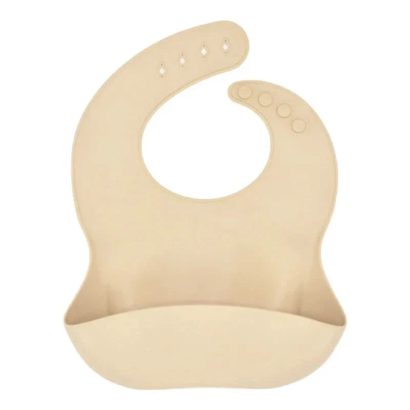 Soft Silicone Baby Bib with Adjustable Fit for Easy, Mess-Free Feeding