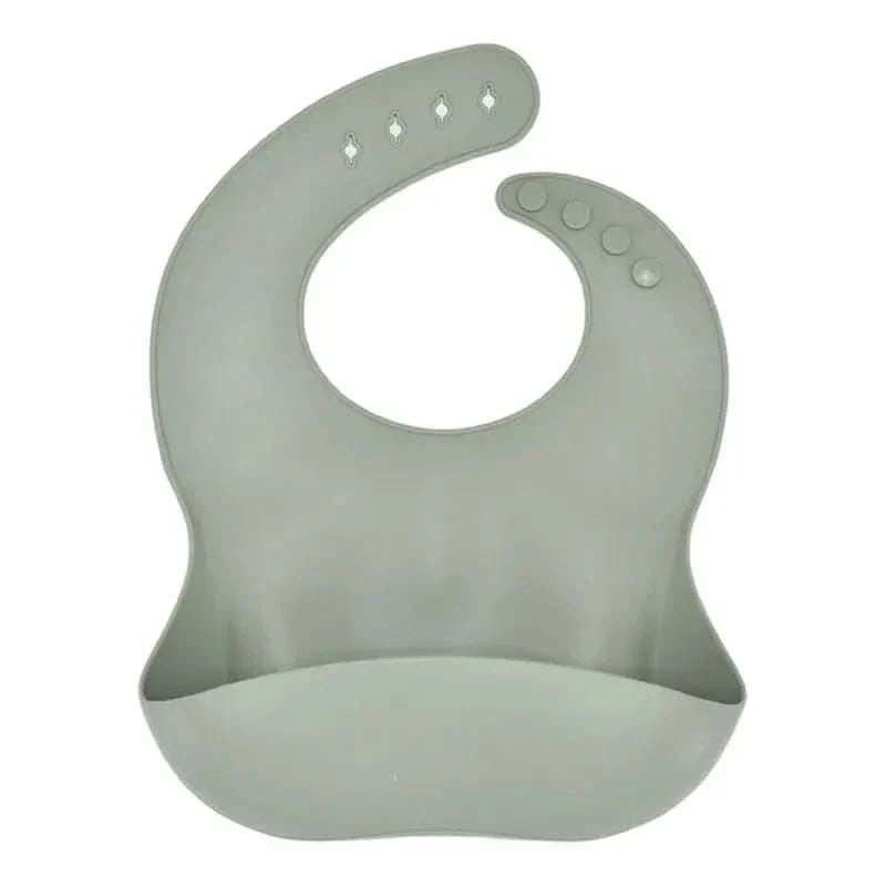 Soft Silicone Baby Bib with Adjustable Fit for Easy, Mess-Free Feeding