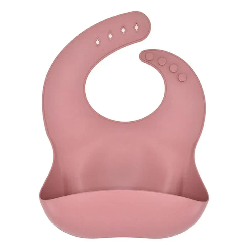 Soft Silicone Baby Bib with Adjustable Fit for Easy, Mess-Free Feeding