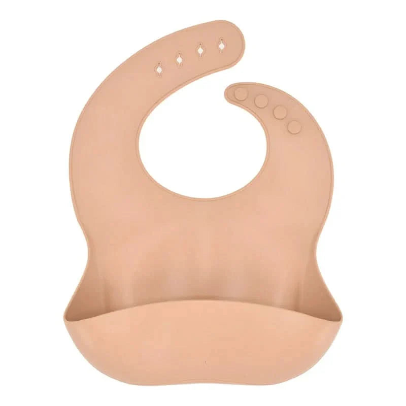 Soft Silicone Baby Bib with Adjustable Fit for Easy, Mess-Free Feeding
