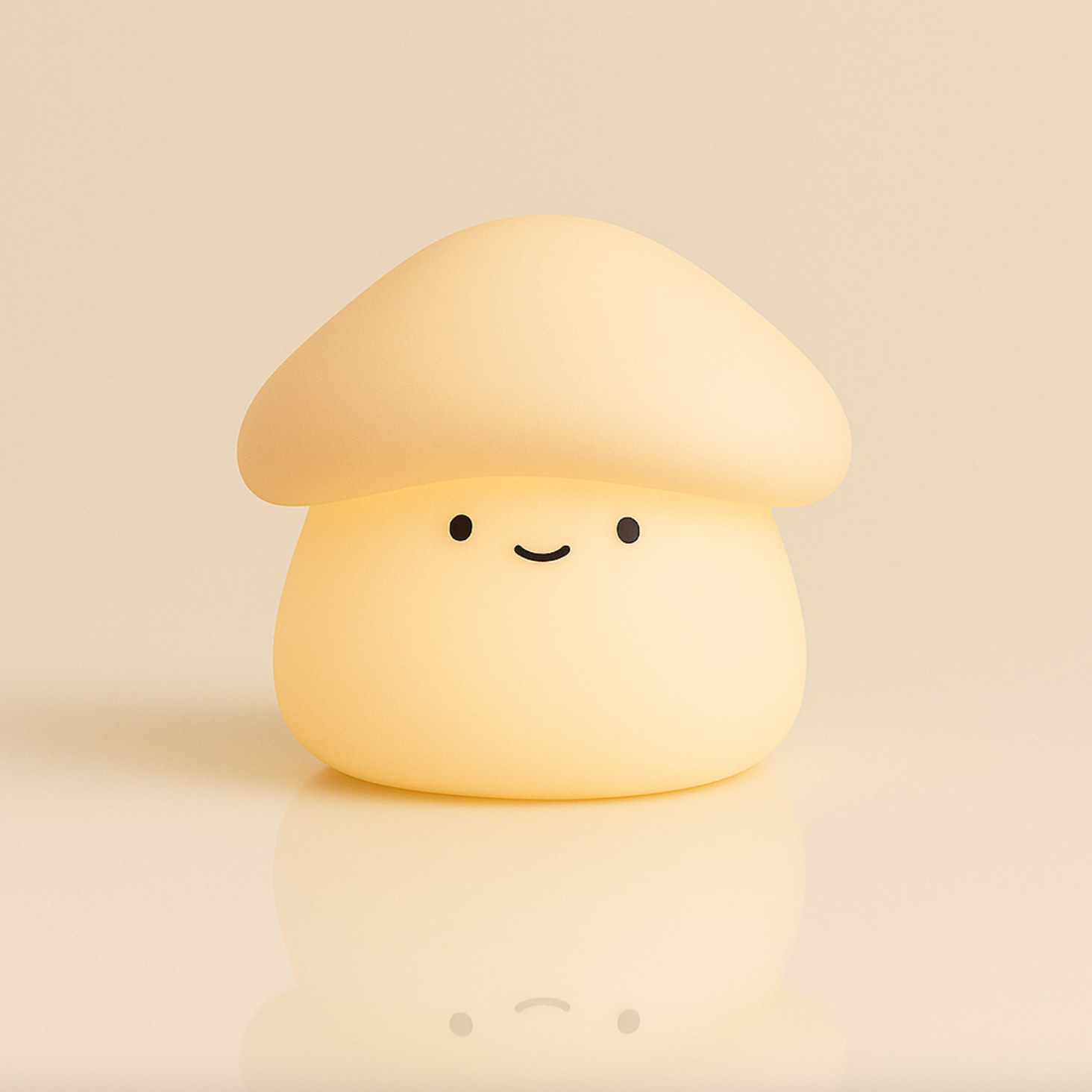 Charming Silicone Mushroom LED Night Lamp with Rechargeable Battery