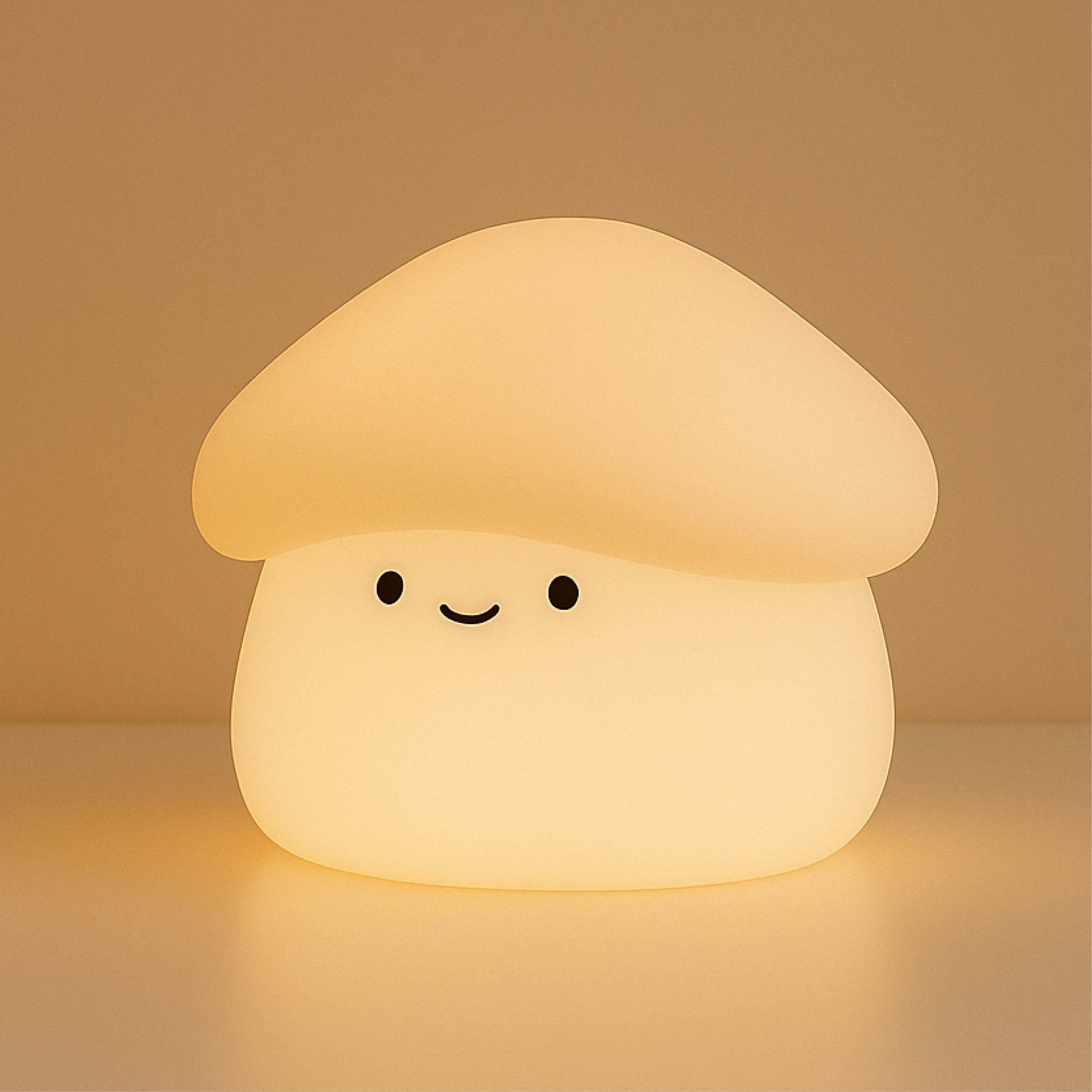 Charming Silicone Mushroom LED Night Lamp with Rechargeable Battery