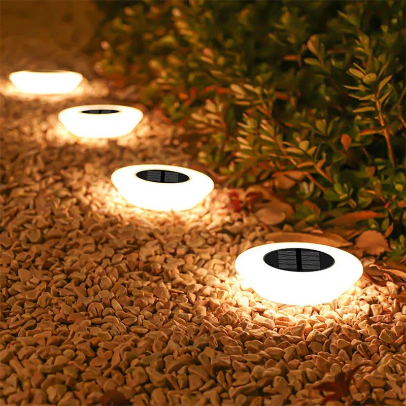 Solar Ground Lights with Automatic Dusk Sensor | Even Light Circle