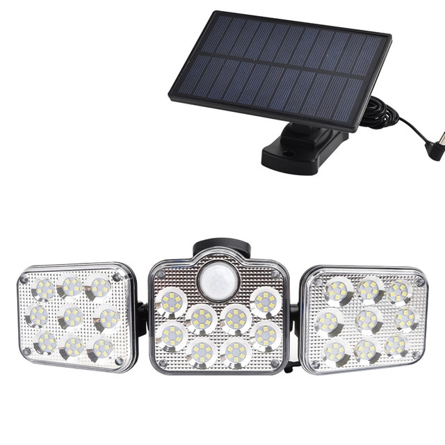 EcoSmart 3-Head Solar Floodlight with Motion Detection