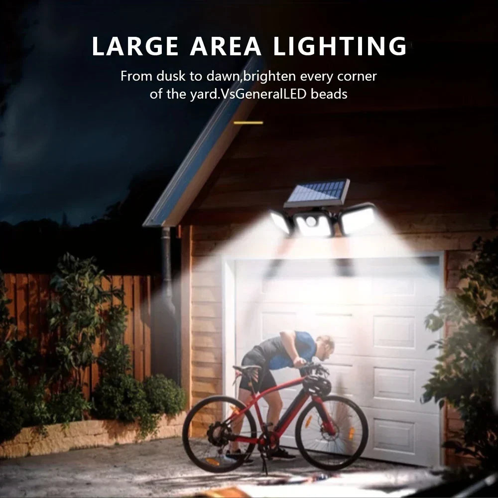EcoSmart 3-Head Solar Floodlight with Motion Detection