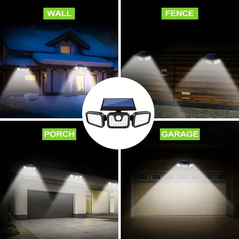 EcoSmart 3-Head Solar Floodlight with Motion Detection