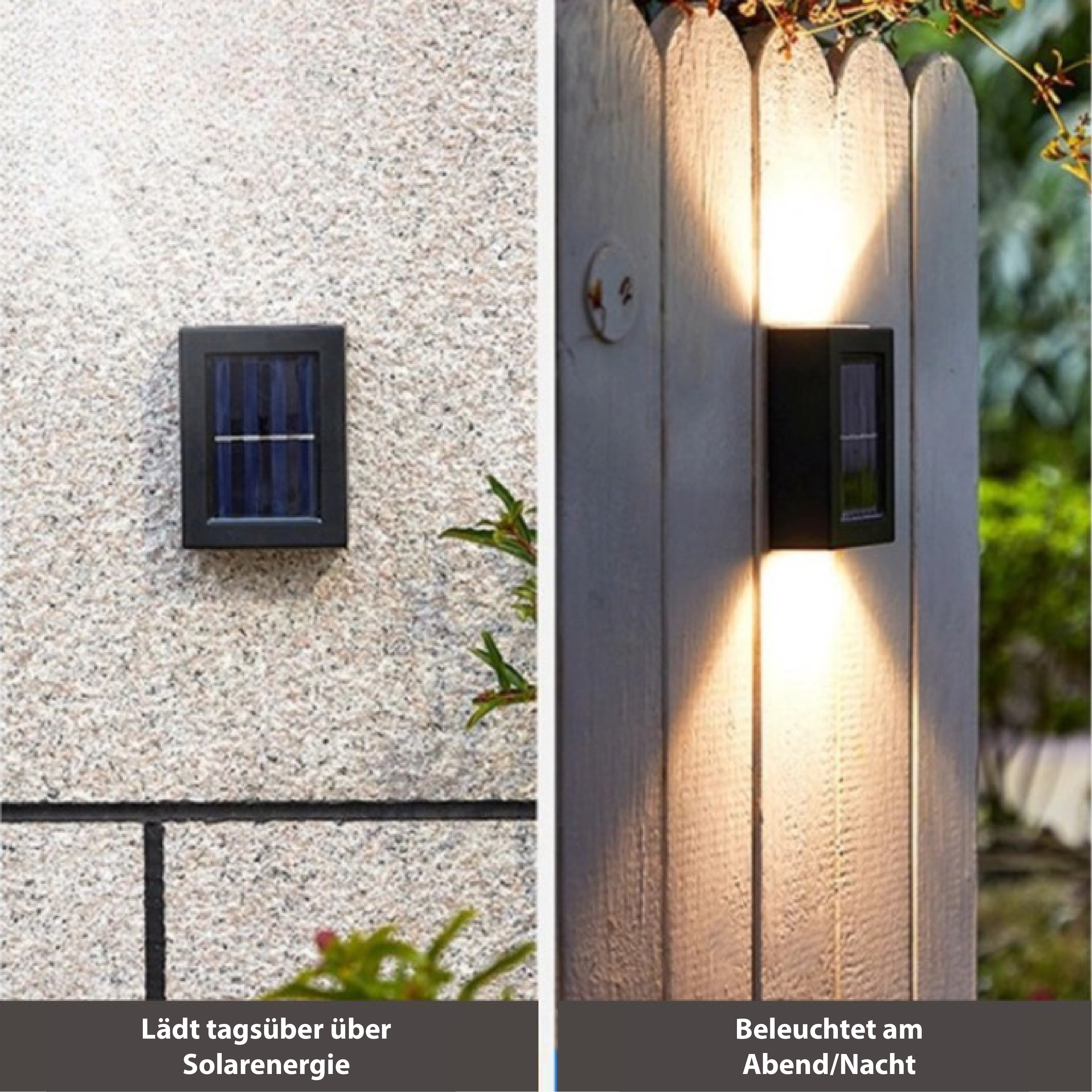Wireless Solar LED Outdoor Wall Lights | 8-Hour Light Duration | Motion Sensor