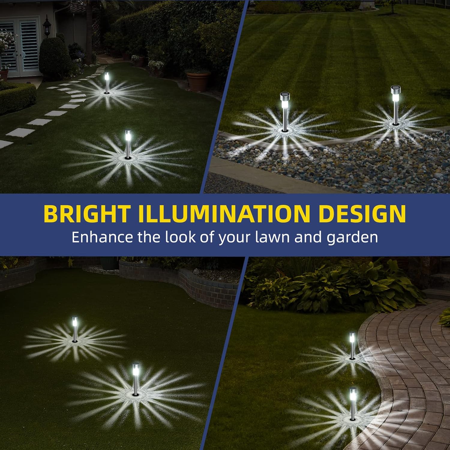 EcoBright Solar Garden Pathway Lights - Waterproof & Elegant
