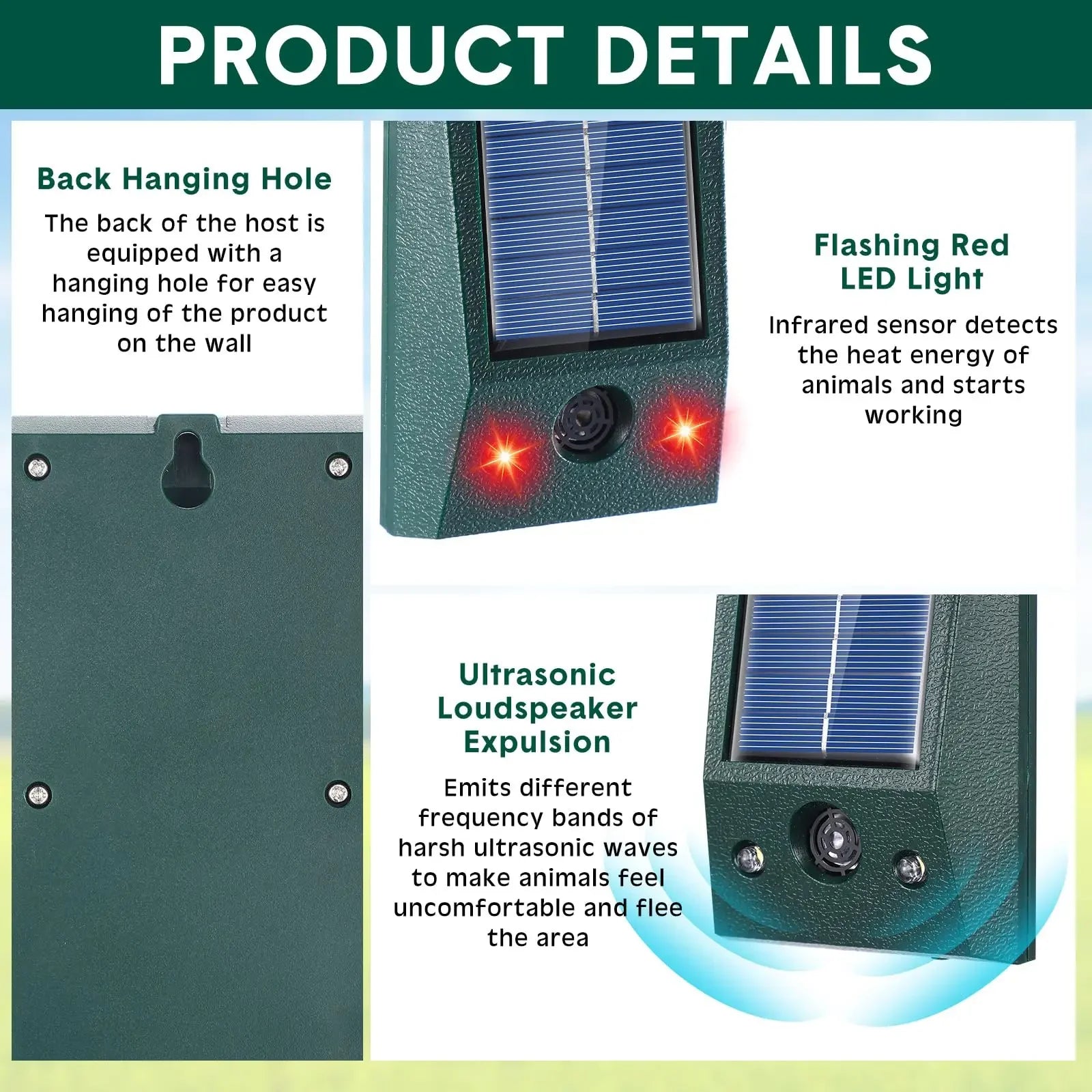 EcoShield - Solar-Powered Ultrasonic Bird Deterrent Device