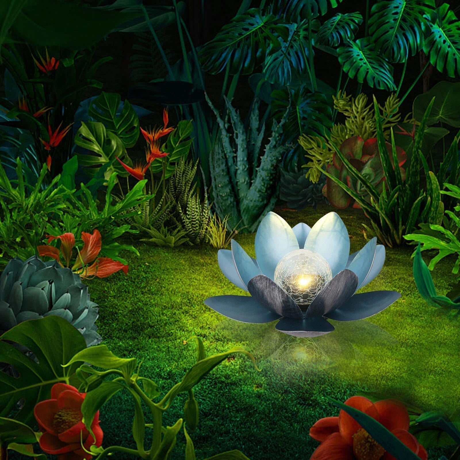 SerenityGlow – Solar Lotus Lantern for Charming Outdoor Spaces