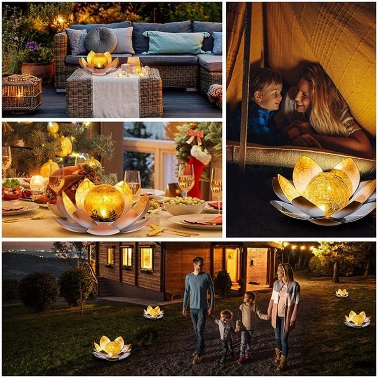 SerenityGlow – Solar Lotus Lantern for Charming Outdoor Spaces