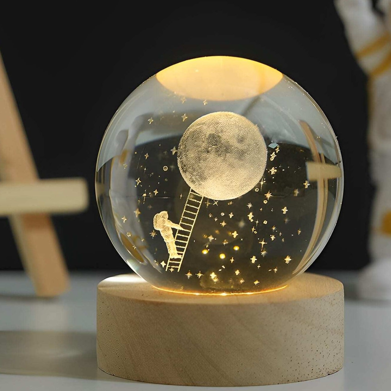 CelestialGlow LED Solar System Crystal Display