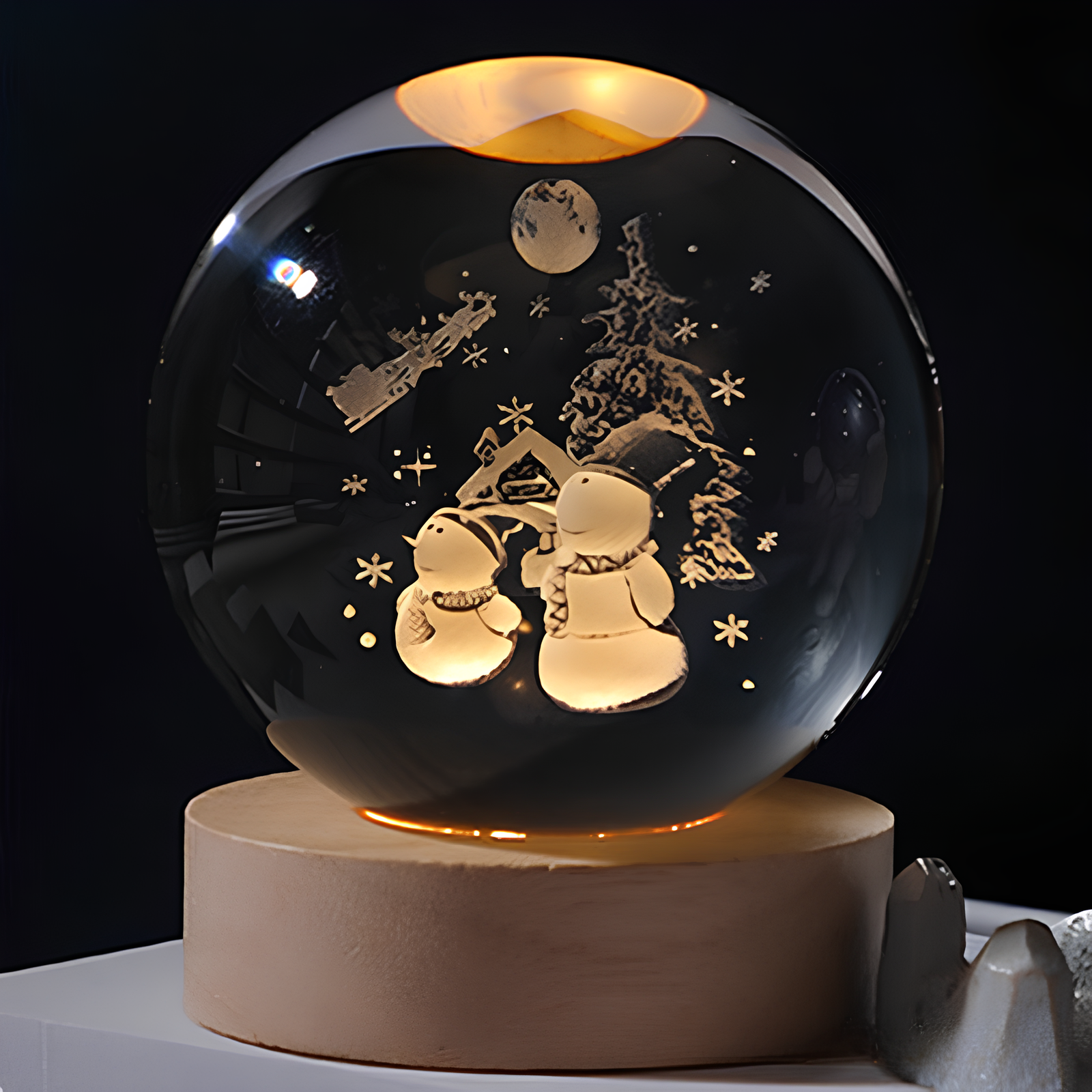 CelestialGlow LED Solar System Crystal Display