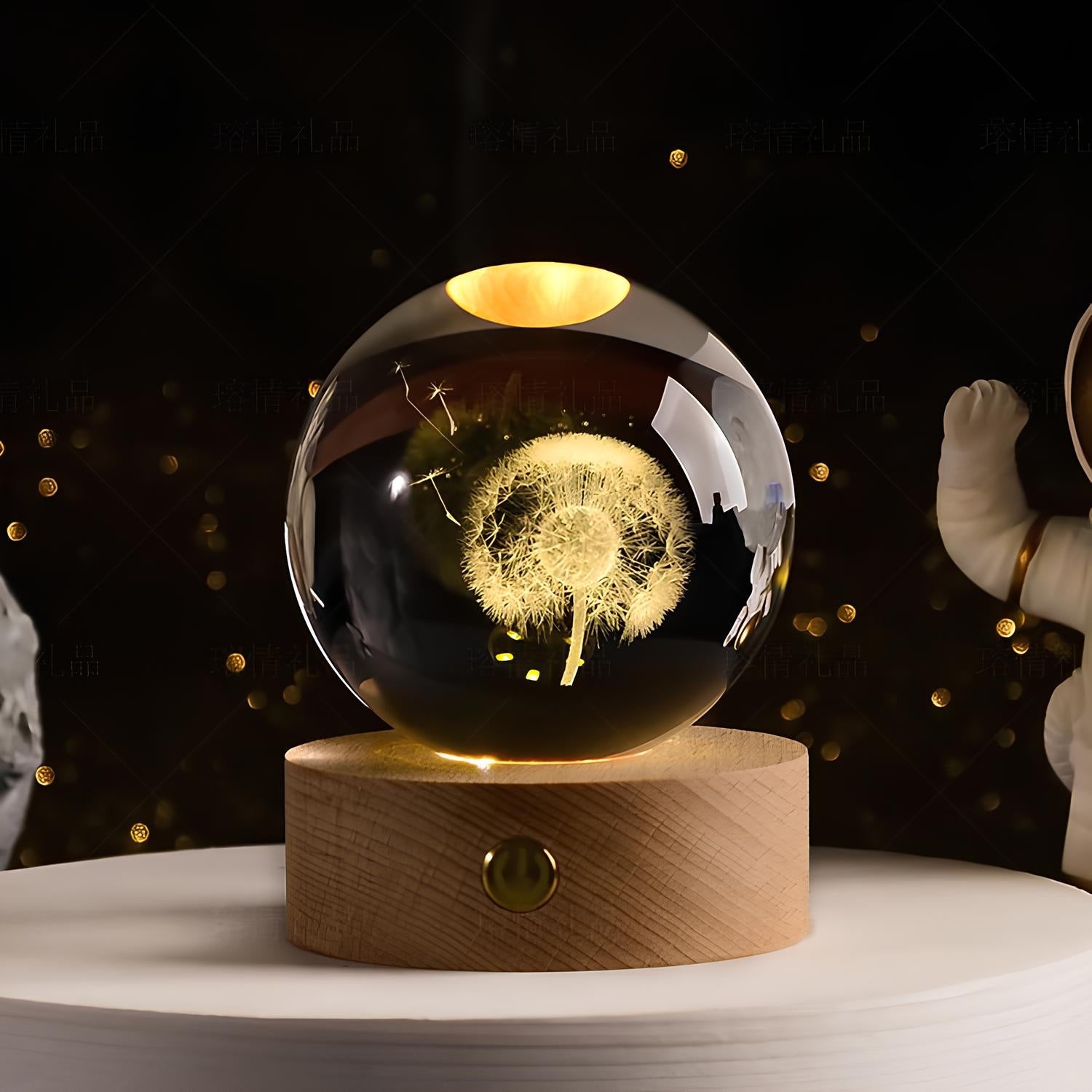 CelestialGlow LED Solar System Crystal Display
