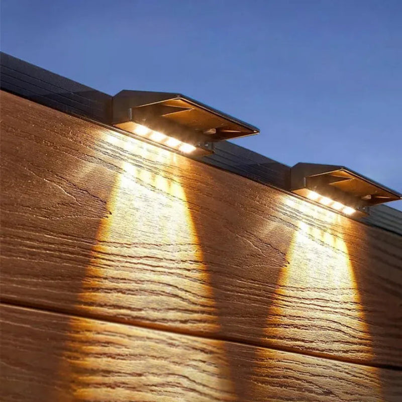 Solar-Powered Outdoor Wall Lights with Dusk-to-Dawn Sensor