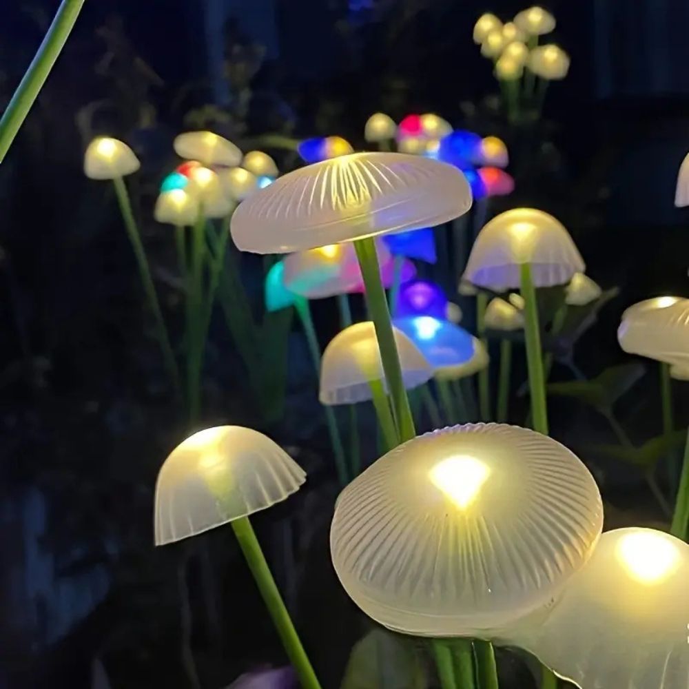 Vibrant Solar Garden Stake Light with Mushroom Design