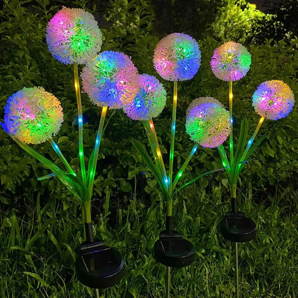Vibrant Solar-Powered Dandelion Lights for Your Garden