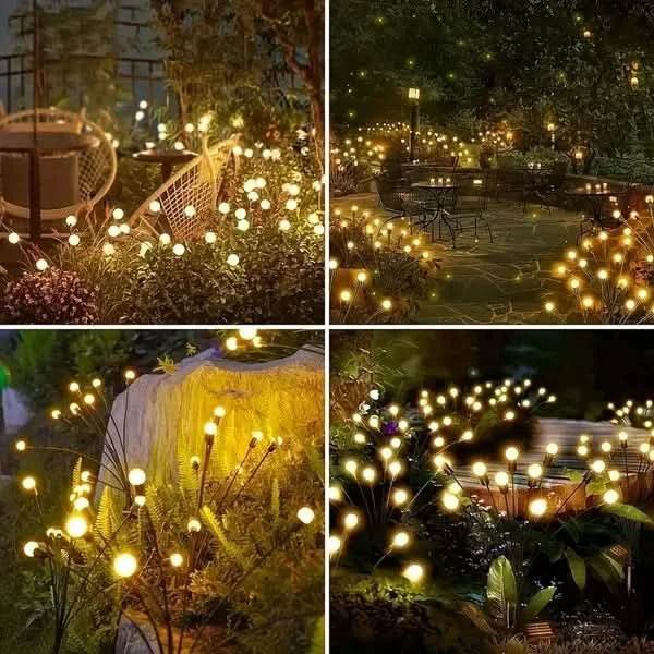 Solar-Powered Outdoor Firework Decorations for Contemporary Gardens