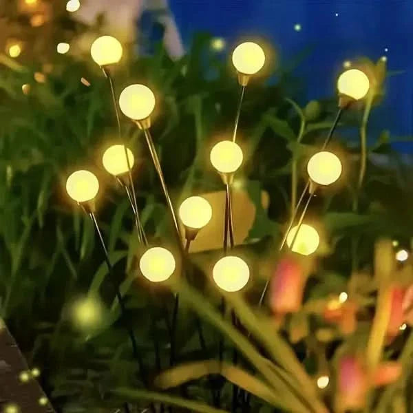 Solar-Powered Outdoor Firework Decorations for Contemporary Gardens