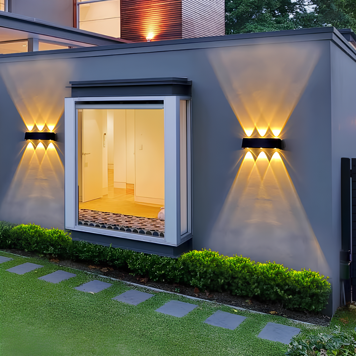 Solar-Powered Dual Direction Outdoor Wall Light - IP65 Rated