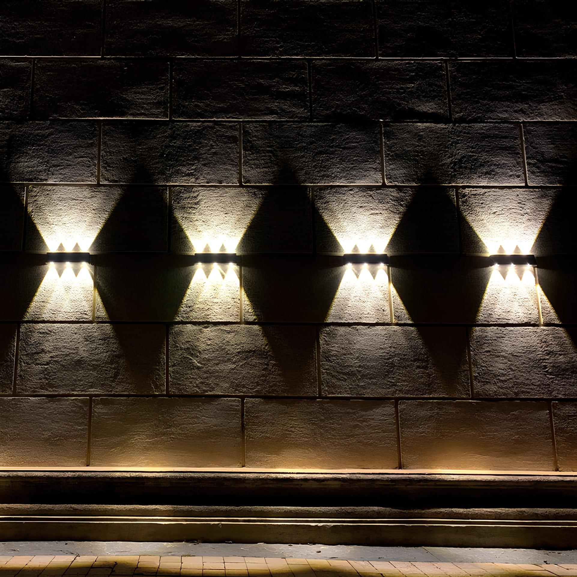 Solar-Powered Dual Direction Outdoor Wall Light - IP65 Rated