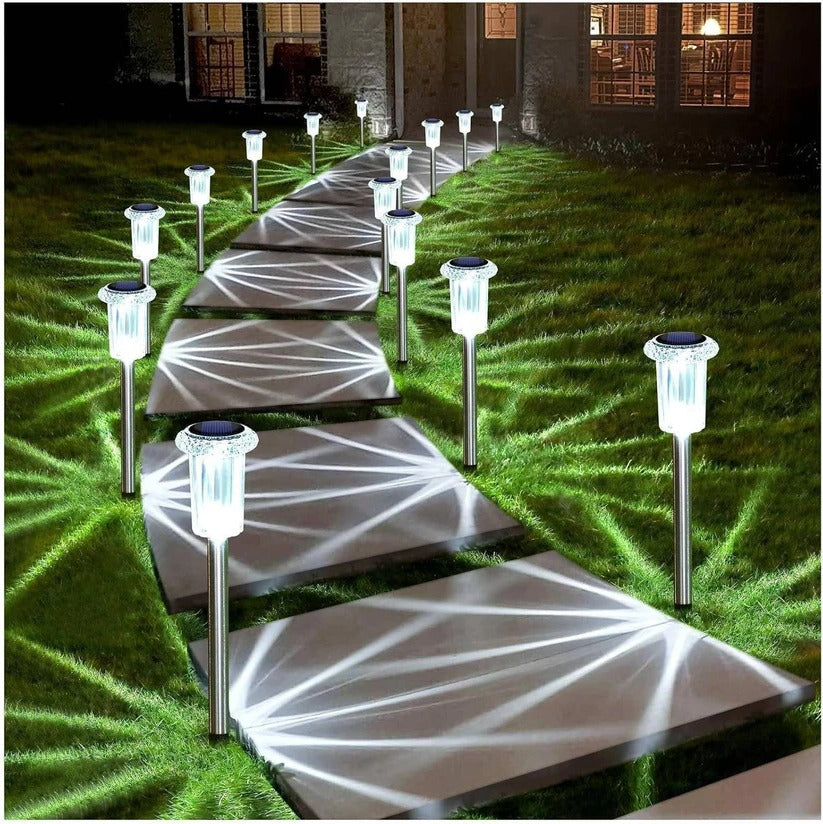 Solar-Powered Pathway Illumination Lights - Weatherproof & Stylish