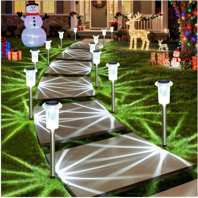 Solar-Powered Pathway Illumination Lights - Weatherproof & Stylish