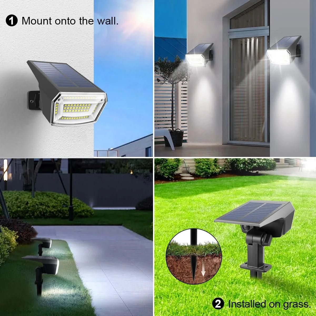 EcoBright - Solar Powered LED Floodlight for Enhanced Security