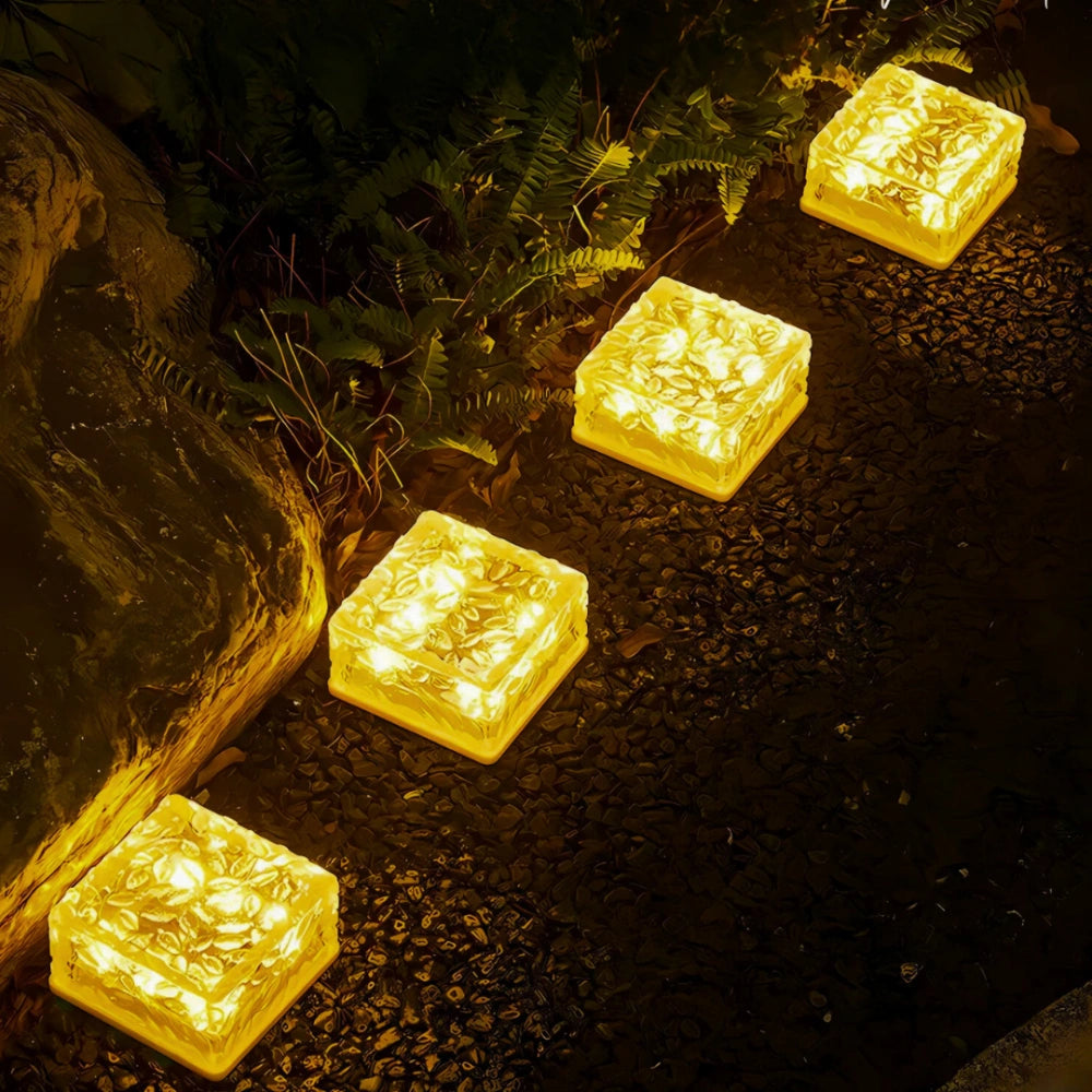 Eco-Friendly Solar Brick Light with Smart Dusk Sensor