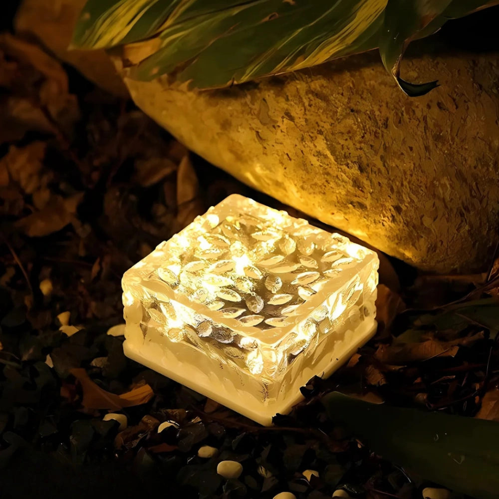 Eco-Friendly Solar Brick Light with Smart Dusk Sensor