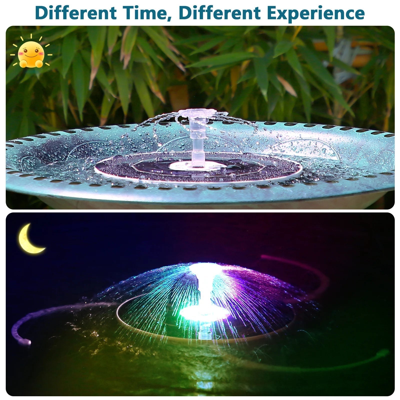 AquaGlow – Solar-Powered Fountain Pump with LED Lighting