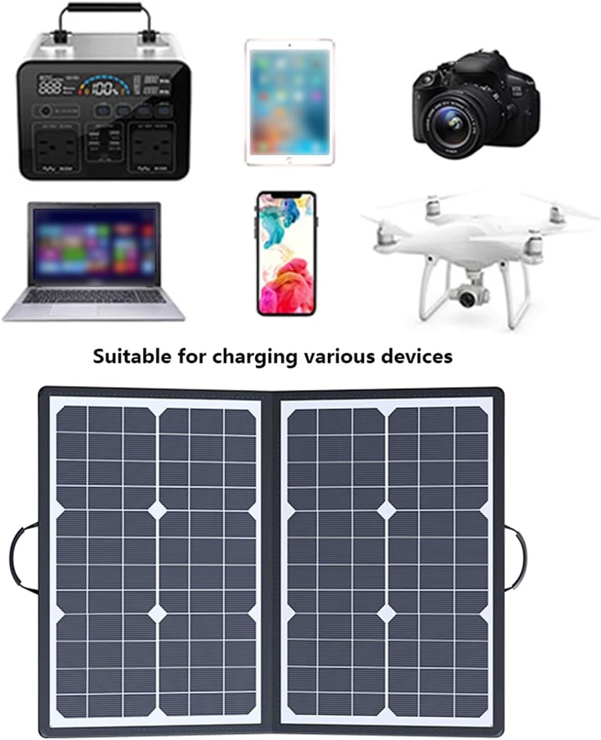 EcoCharge 1000W Portable Solar Panel Kit for Outdoor Use