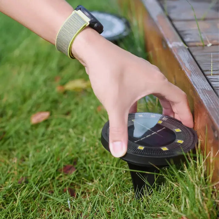 Solar Garden Ground Lights with Automatic Twilight Sensor – Weatherproof