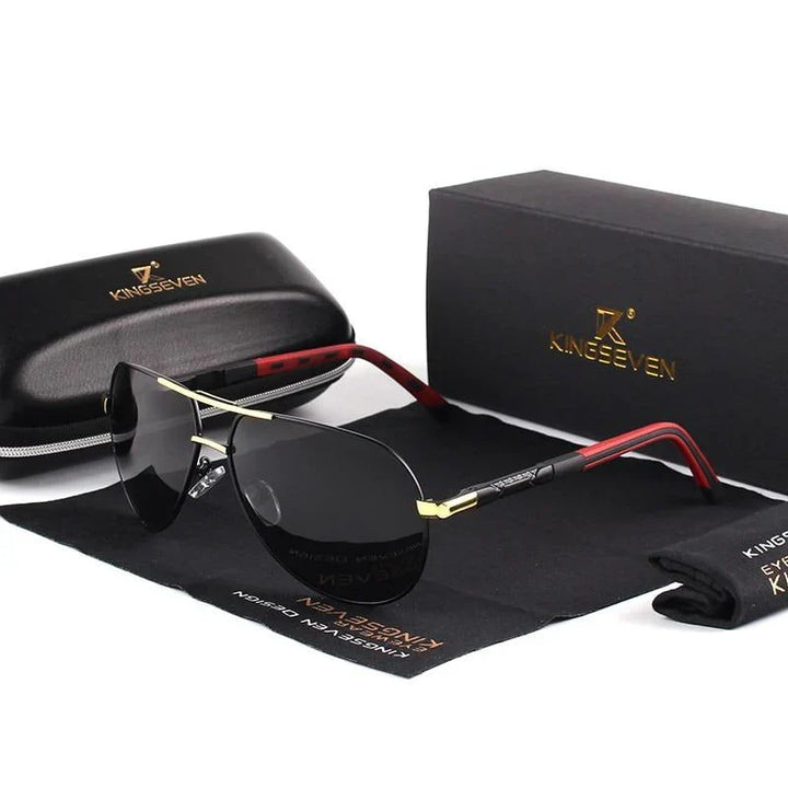 Men's Polarized Sunglasses UV400 | Metal Frame Pilot Style | Anti-Glare