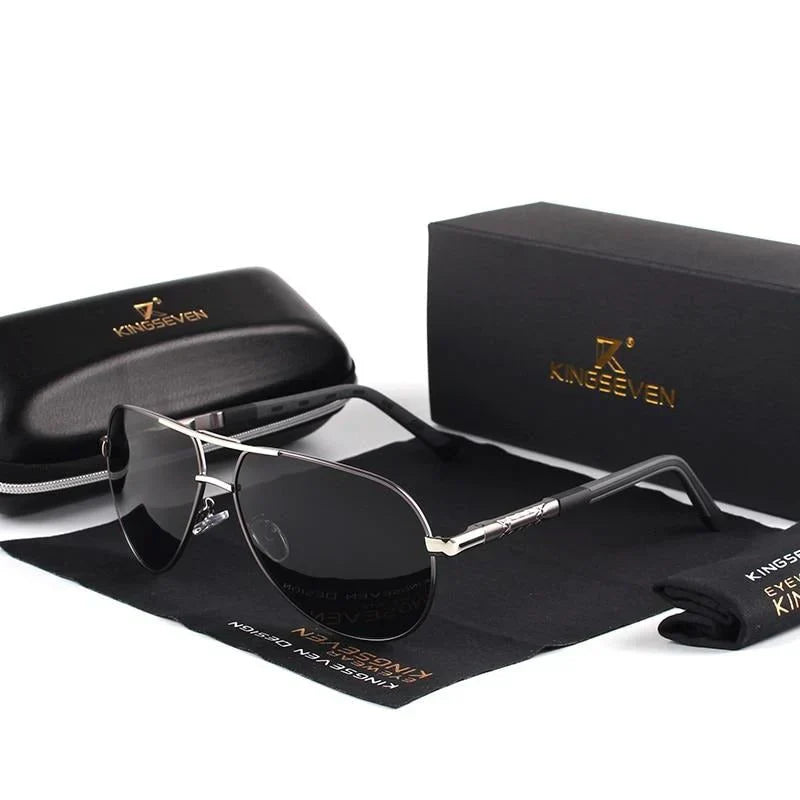 Men's Polarized Sunglasses UV400 | Metal Frame Pilot Style | Anti-Glare