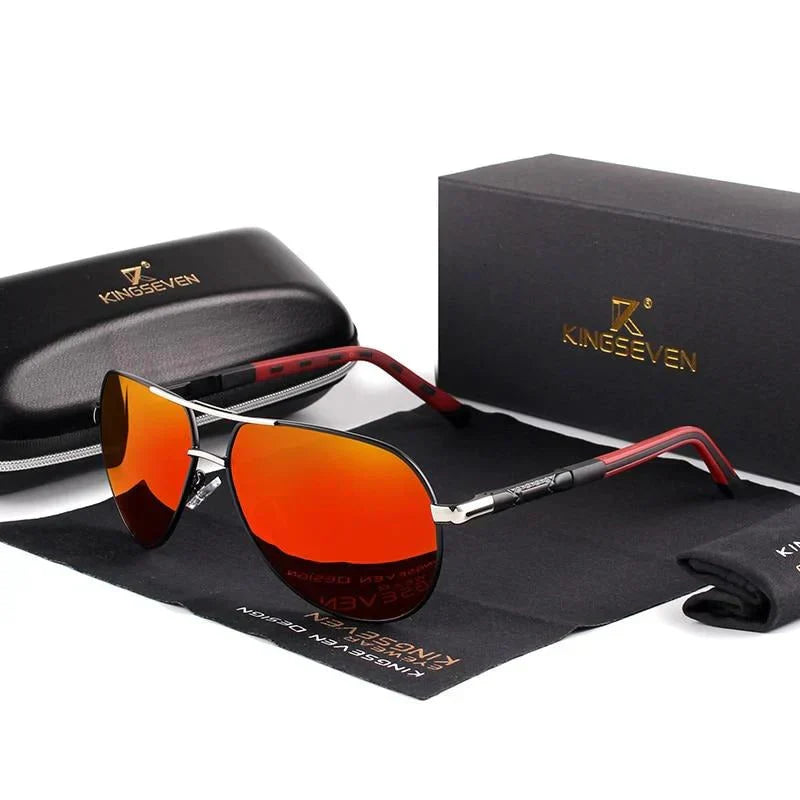 Men's Polarized Sunglasses UV400 | Metal Frame Pilot Style | Anti-Glare