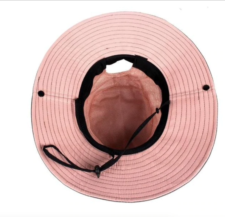 Women's Sun Hat with Drawstring Closure and Chin Strap | Ventilated Mesh