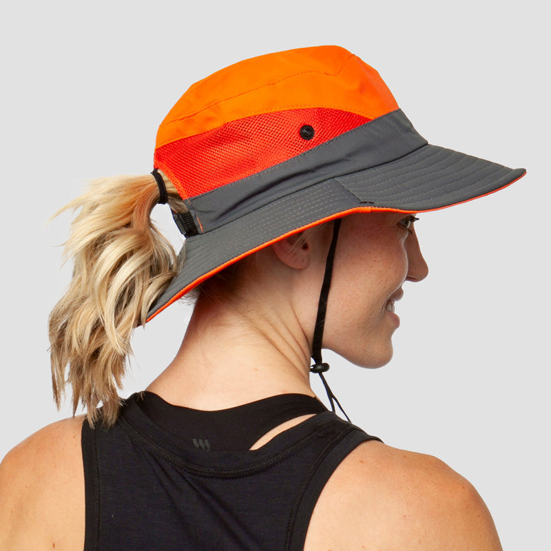 Women's Sun Hat with Drawstring Closure and Chin Strap | Ventilated Mesh