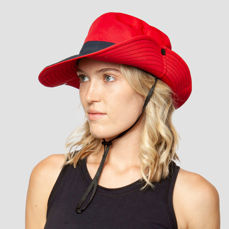 Women's Sun Hat with Drawstring Closure and Chin Strap | Ventilated Mesh