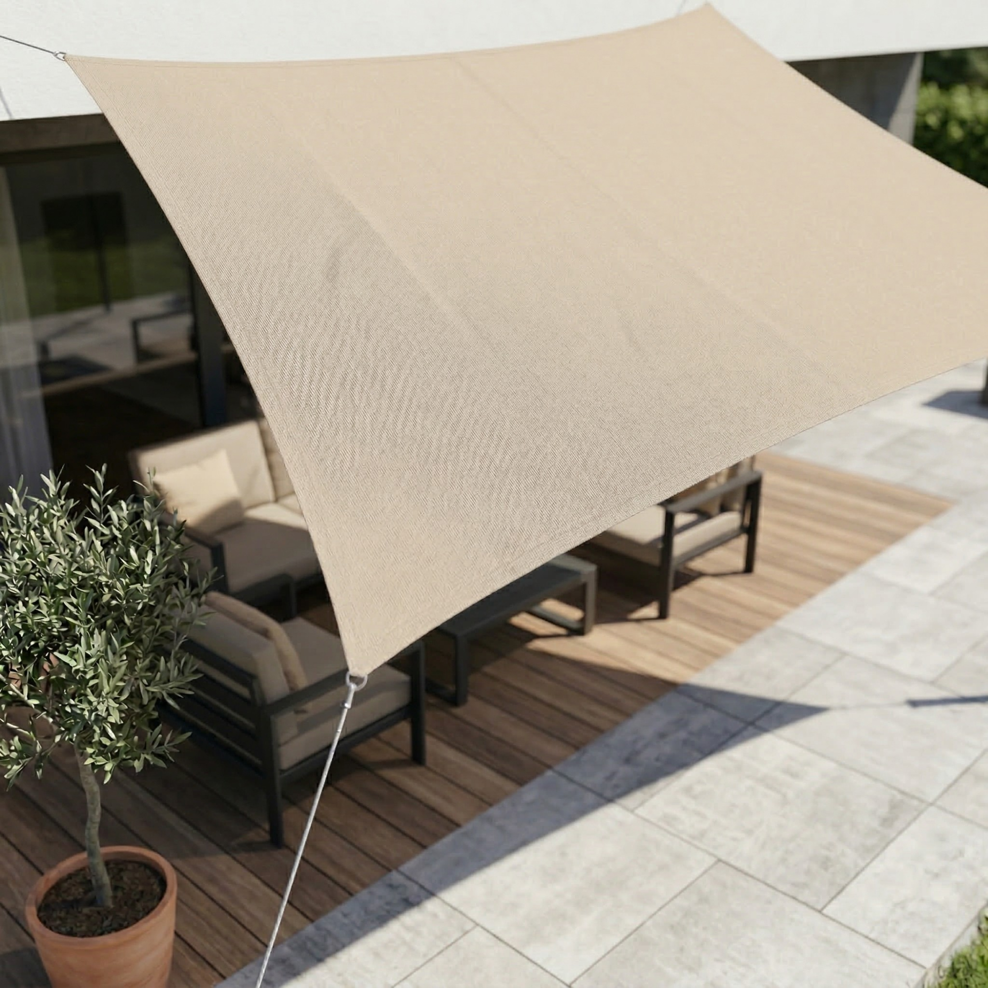 Rectangular Waterproof Shade Sail | Outdoor Fabric with UV Protection